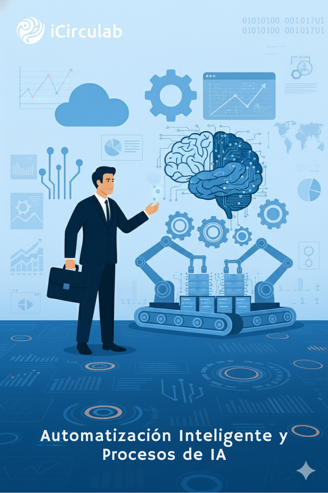 Ilustración de datos e inteligencia artificial