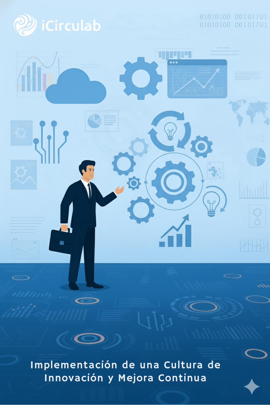 Ilustración de gestión del cambio organizacional